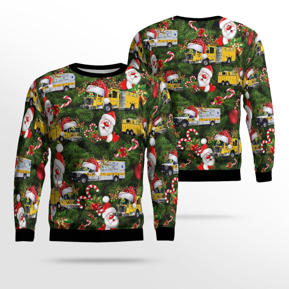 Woodbridge Virginia Company Occoquan Woodbridge Lorton Volunteer Fire Department Ugly Sweater Gift For Christmas