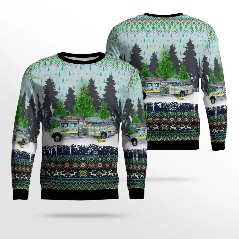 Woodford County Fire Department Woodford County Kentucky Christmas AOP Ugly Sweater Gift For Christmas