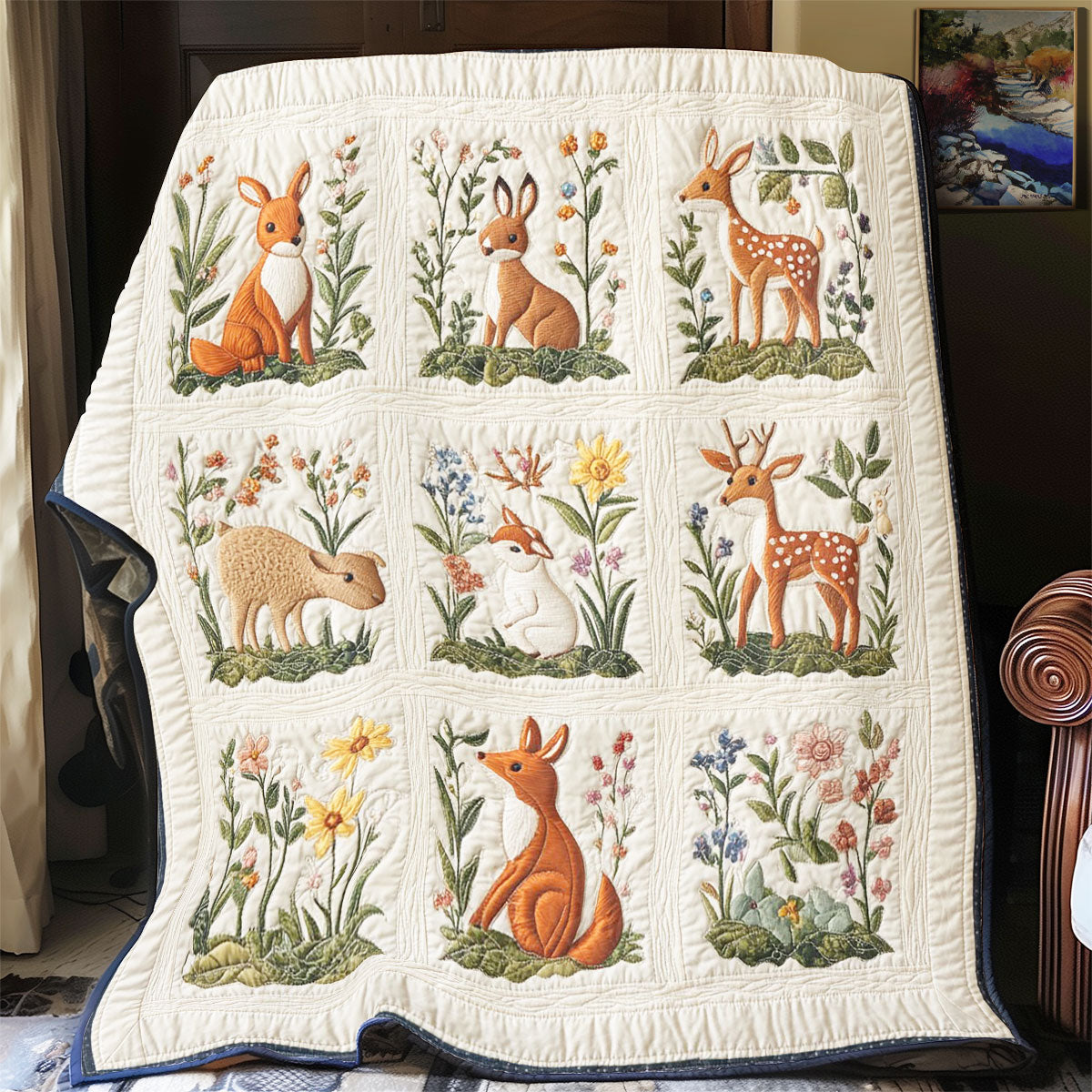 Woodland Charm Quilt Thoughtful Holiday Gift Featuring Quilt Blanket