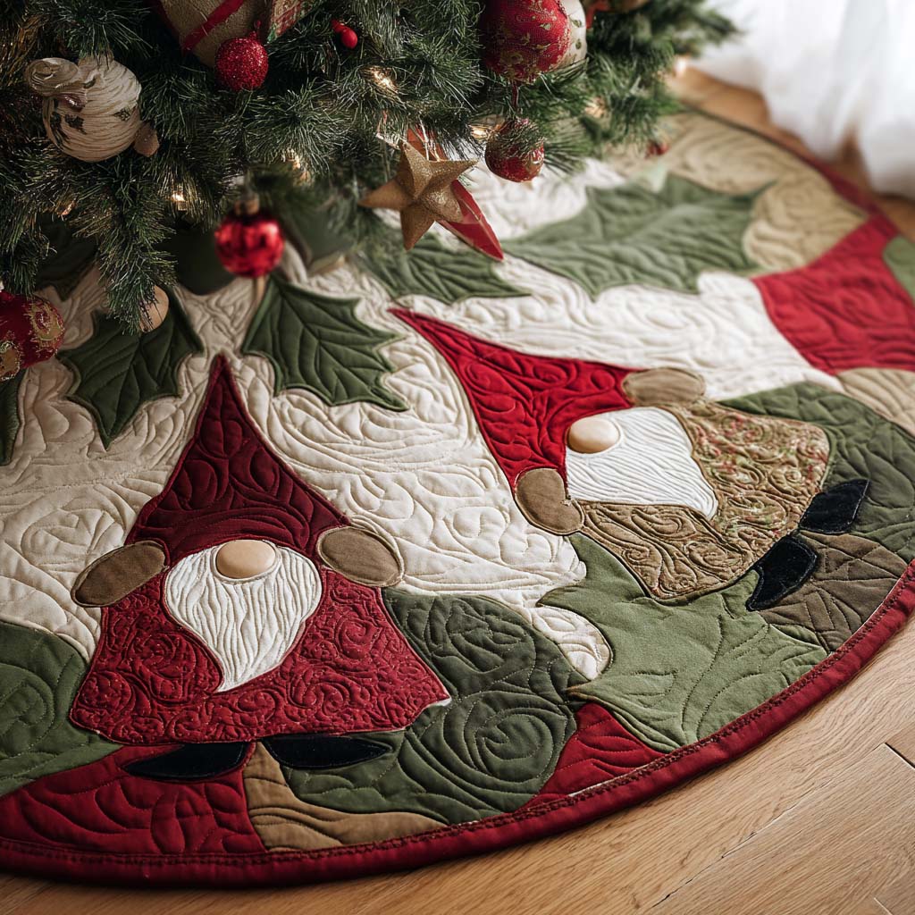 Woodland Cheer Christmas Quilted Tree Skirt Xmas Decorations Inside House Secret Santa Gifts