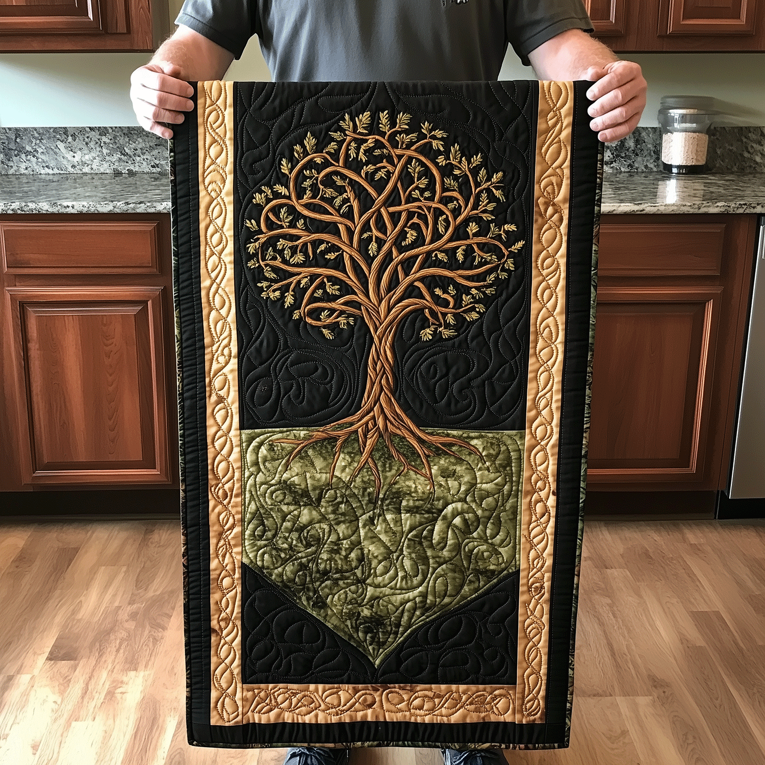 Woodland Echoes Quilted Table Runner Halloween Table Runner