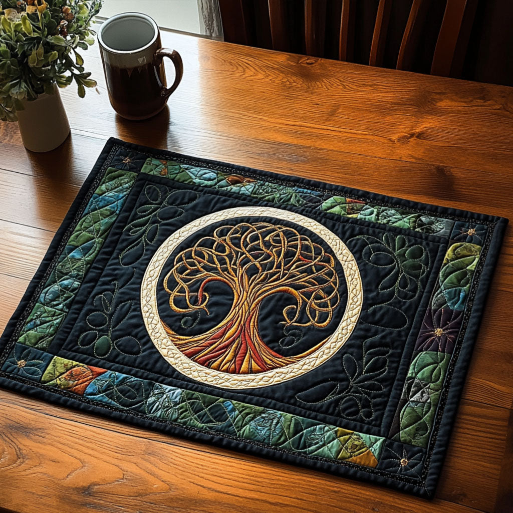 Woodland Elegance Quilted Placemat Christmas Home Dec Tree Of Life Christmas Gifts