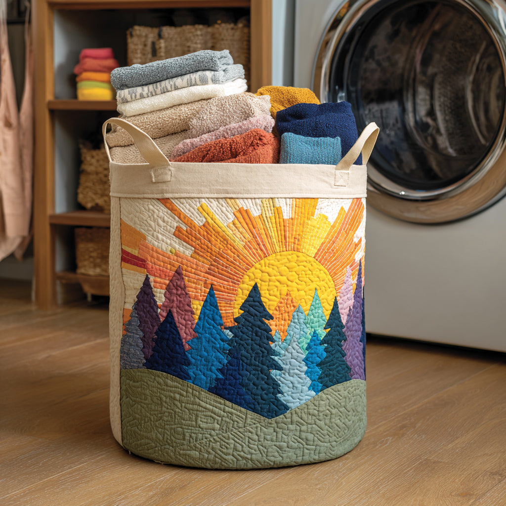 Woodland Grove Quilted Laundry Basket Anniversary Merch Gift