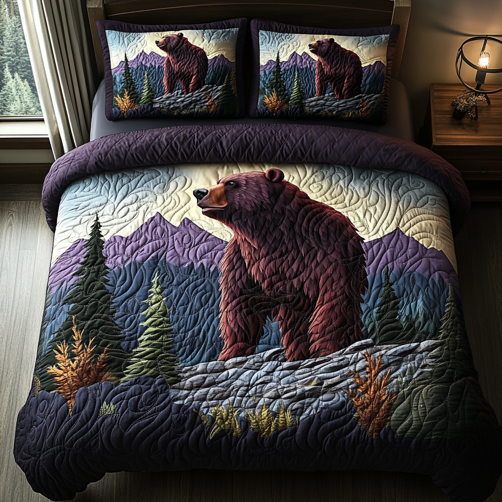 Woodland Guardian Quilted Bedding Set Best Bedspread Set Gifts Ideas For Hunters