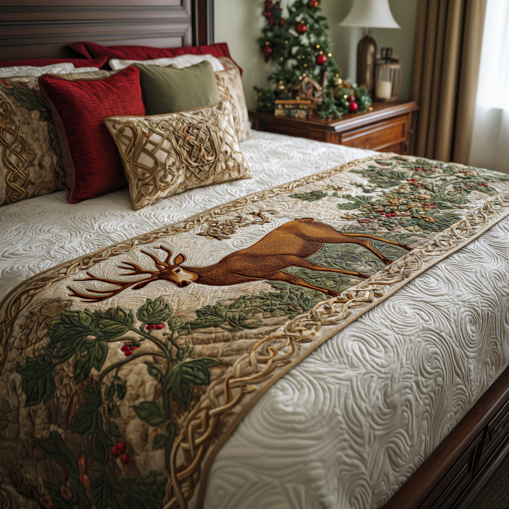 Woodland Heir Quilted Bed Runner Bedroom Decor Great Gifts For Deer Hunters