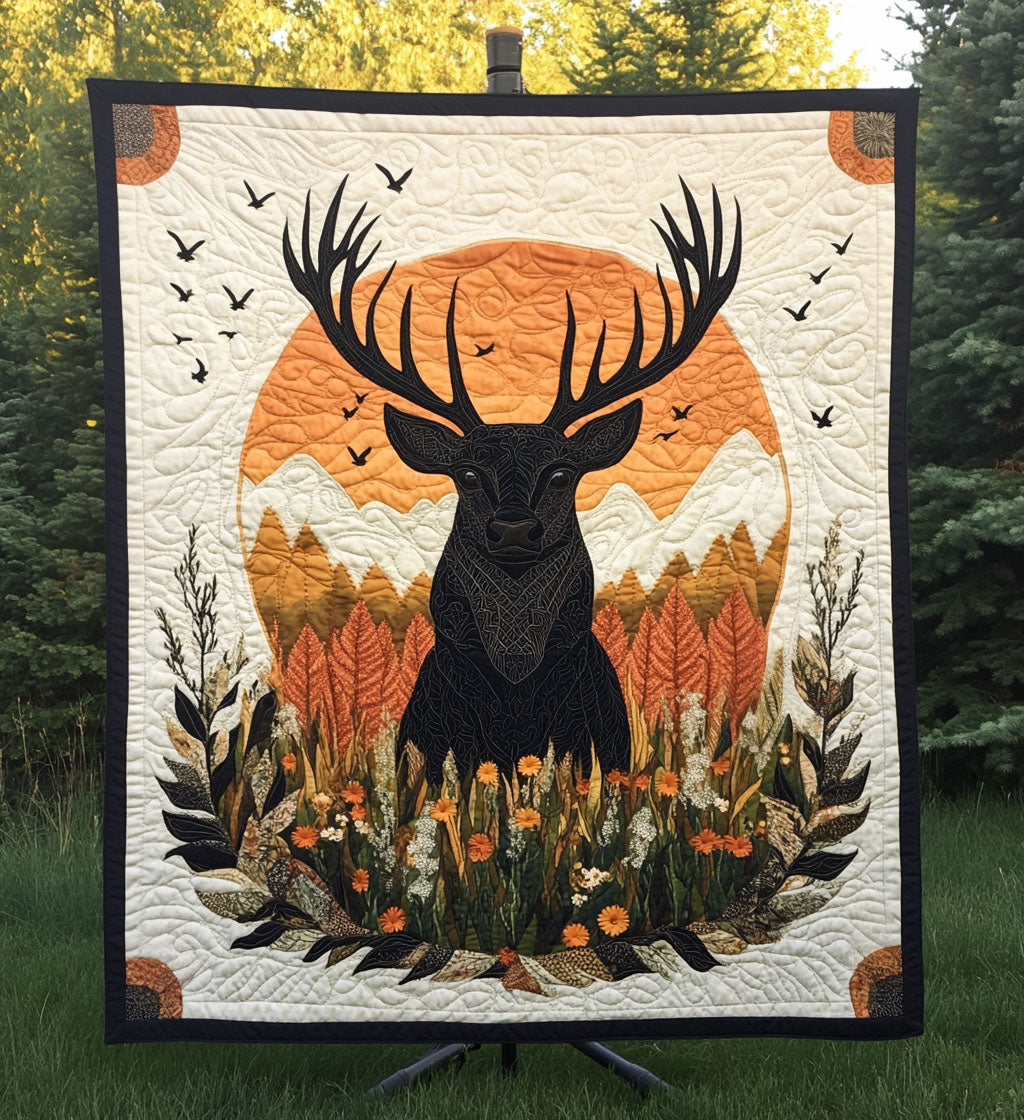 Woodland Majesty Quilted Blanket Gifts For Deer Lovers