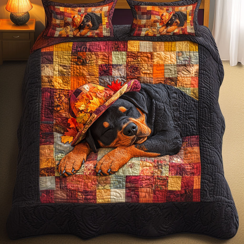 Woodland Pup Comfort Quilted Bedding Set Perfect Housewarming Gift for a Cozy Bedroom
