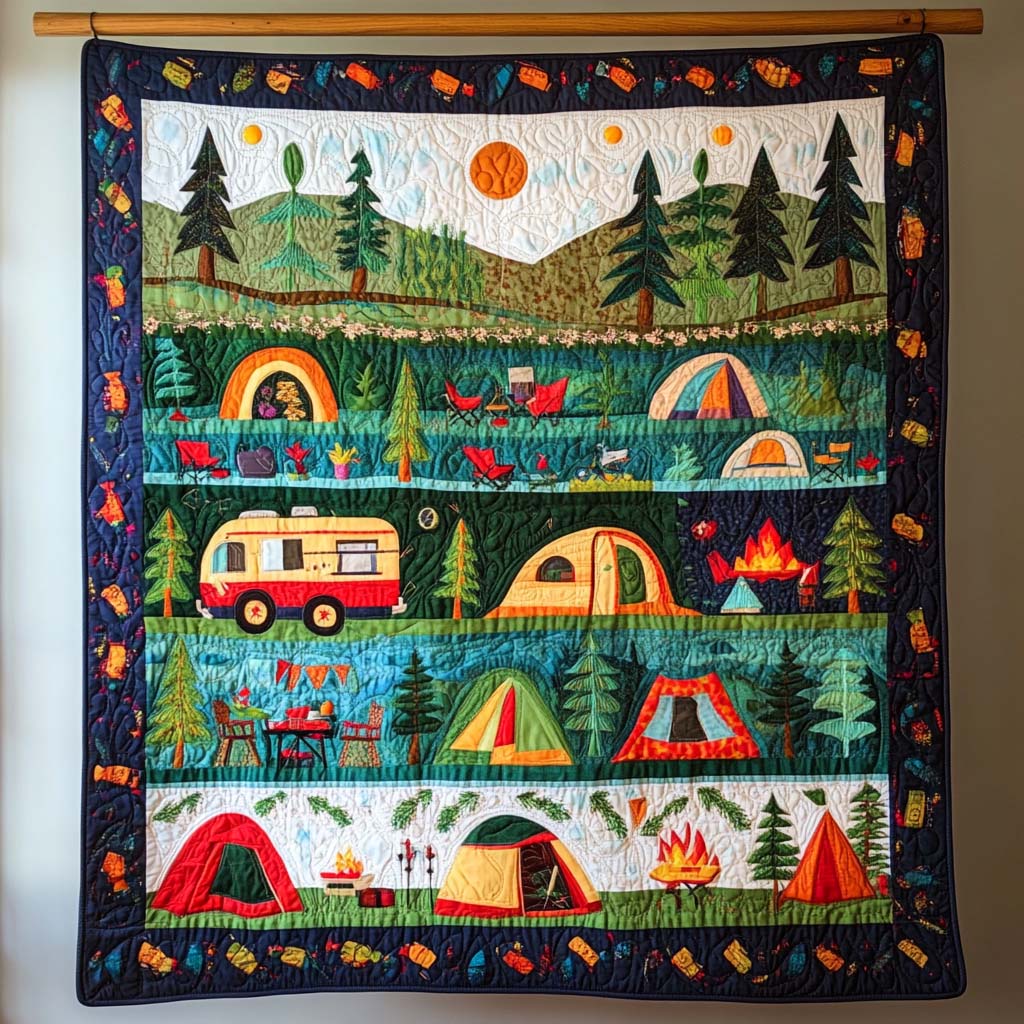 Woodland Retreat Quilted Blanket Best Camping Gifts