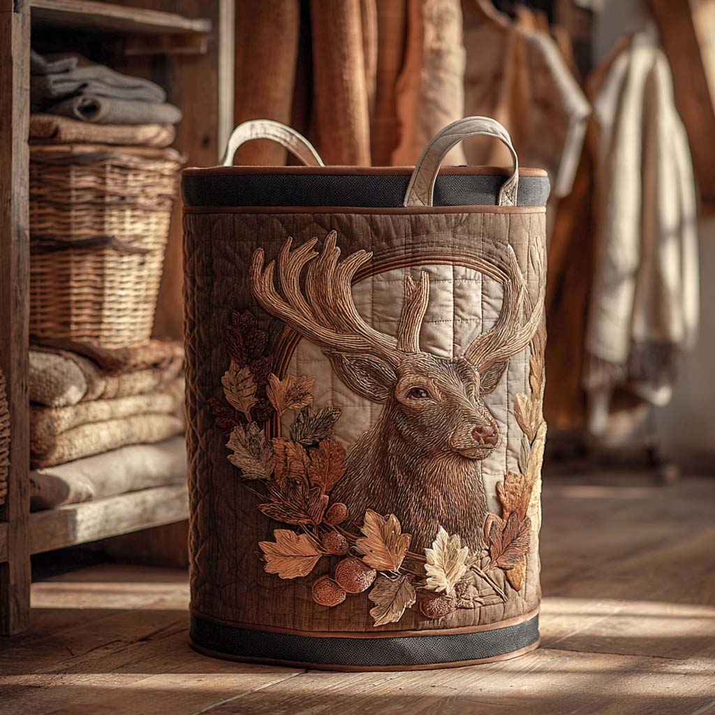 Woodland Sovereign Quilted Laundry Basket Holiday Merch Gift