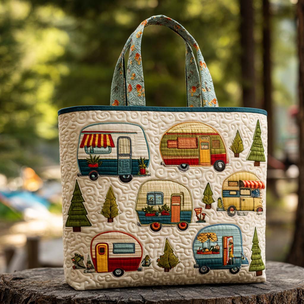 Woodland Trail Quilted Tote Bag Best Camping Gifts