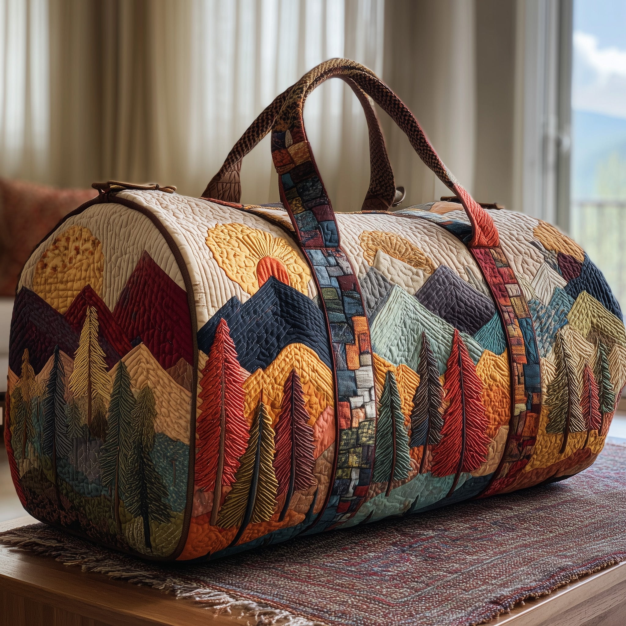 Woodland Wanderer Quilted Duffle Bag For Carry On Use