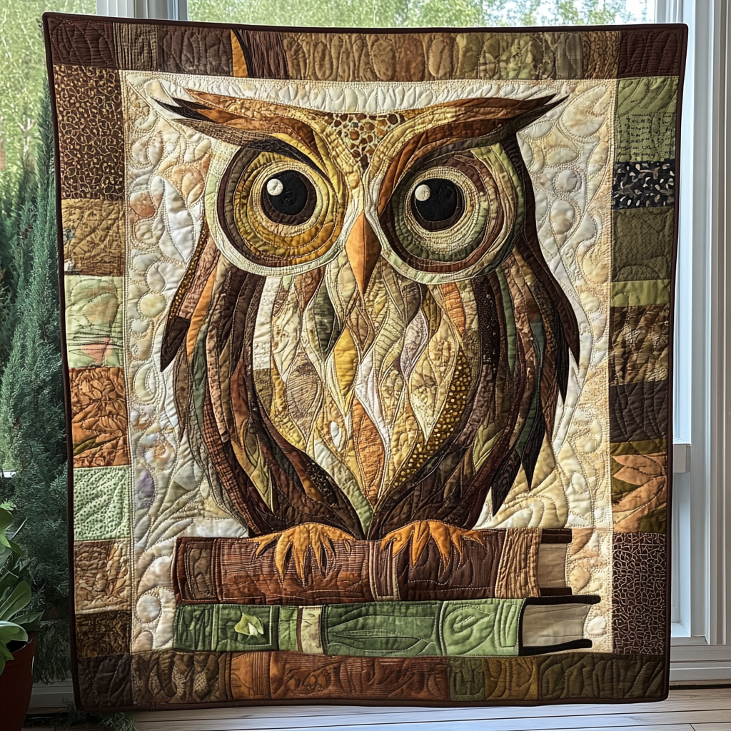 Woodland Wisdom Quilted Blanket Owl Blanket Idea Gifts For Her