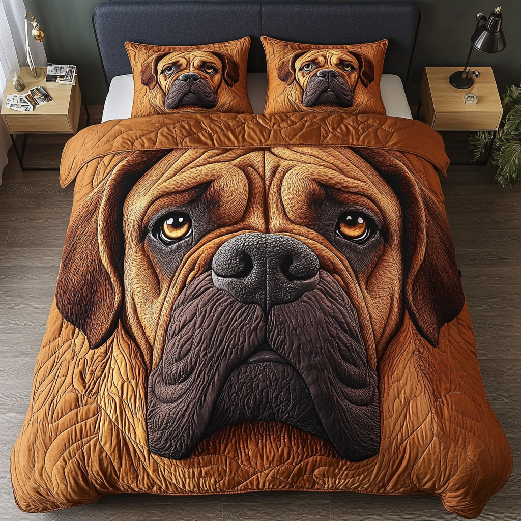 Woof Wrap Quilted Bedding Set Stylish Bedding Merch Gift for Home Lovers