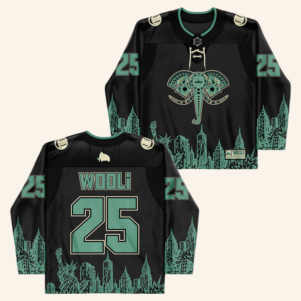 Wooli Merch Wooli Black Skyline Hockey Jersey Good Gifts For Boyfriend