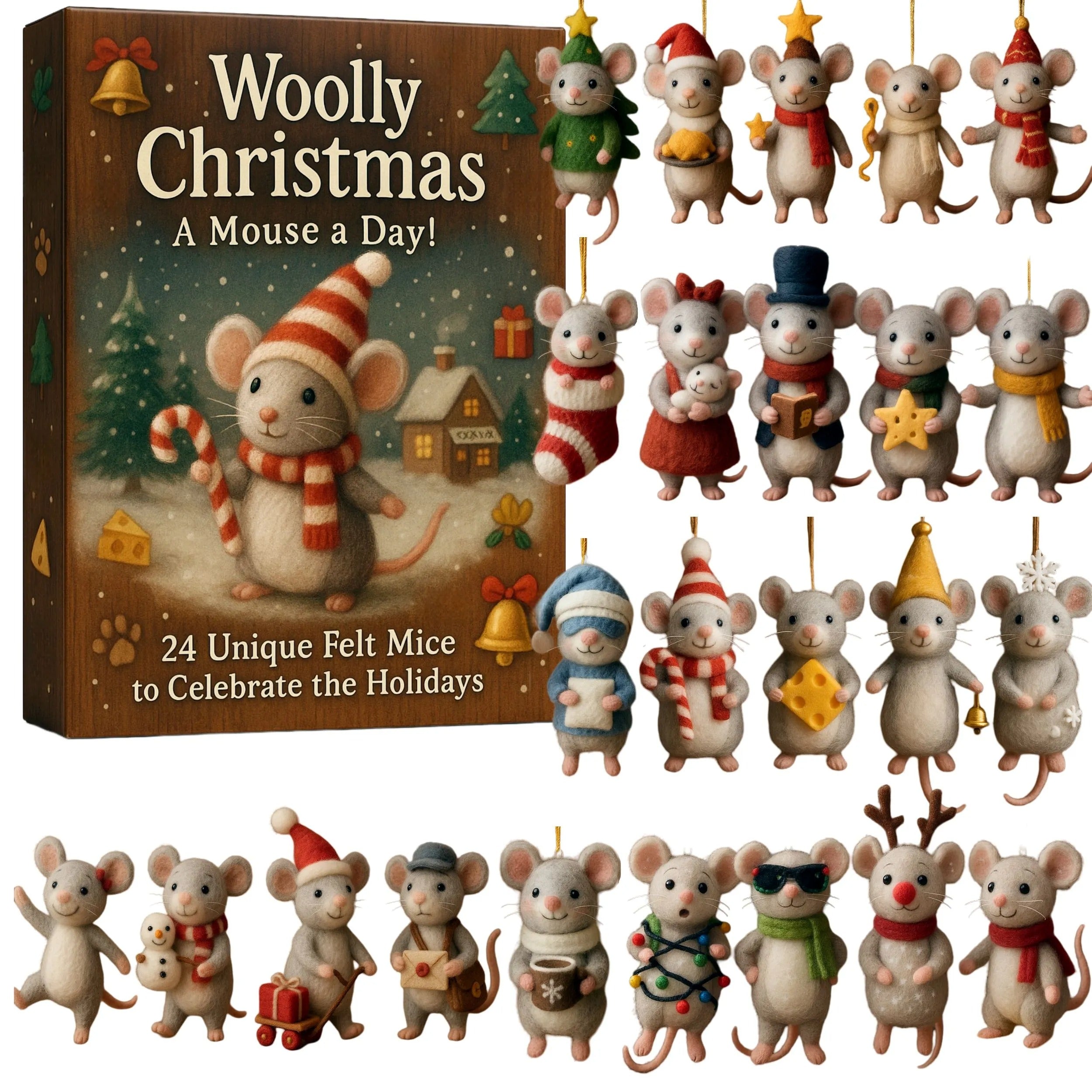 Woolly Mouse Advent Calendar 2025 Animal Advent Calendar Xmas Advent Calendar Gifts