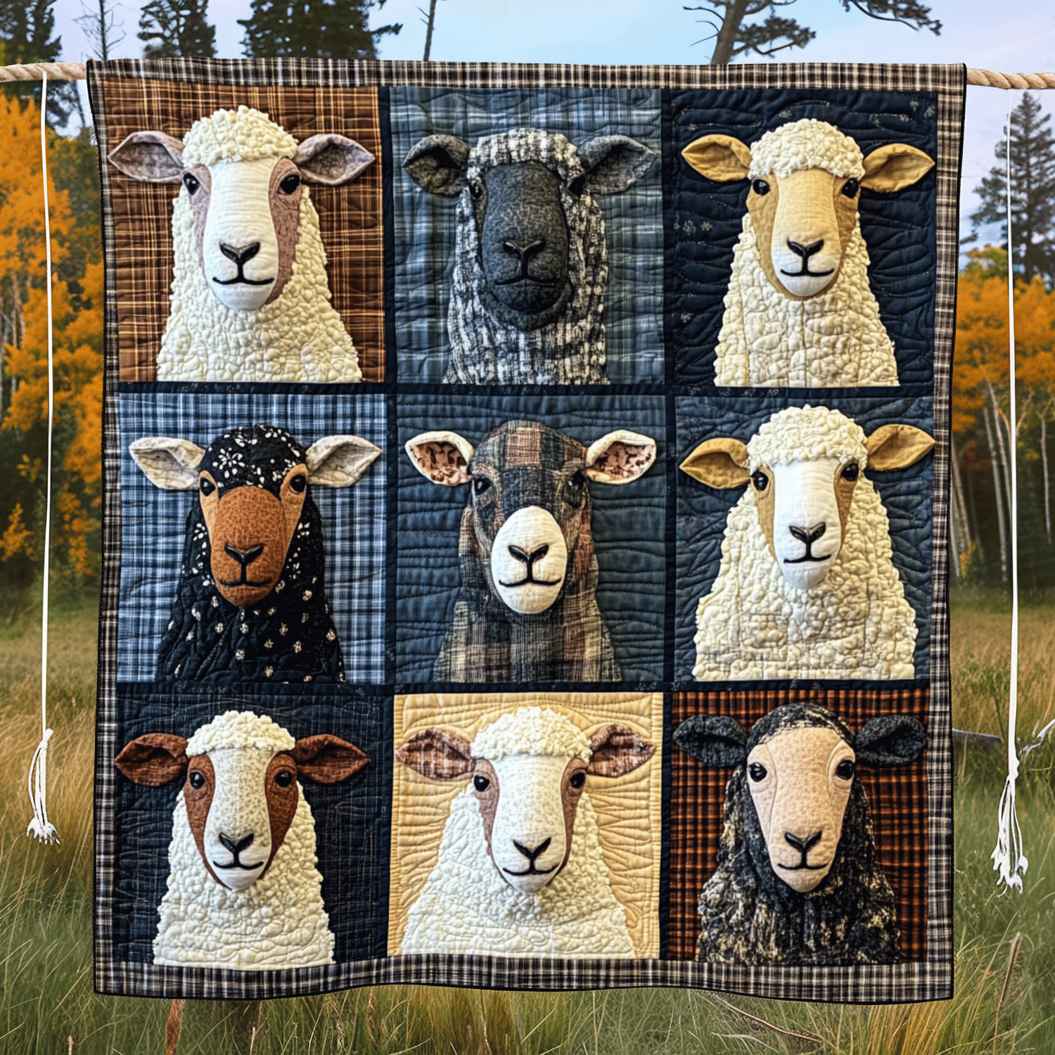 Woolly Warmth Quilted Blanket Gifts For Sheep Lovers
