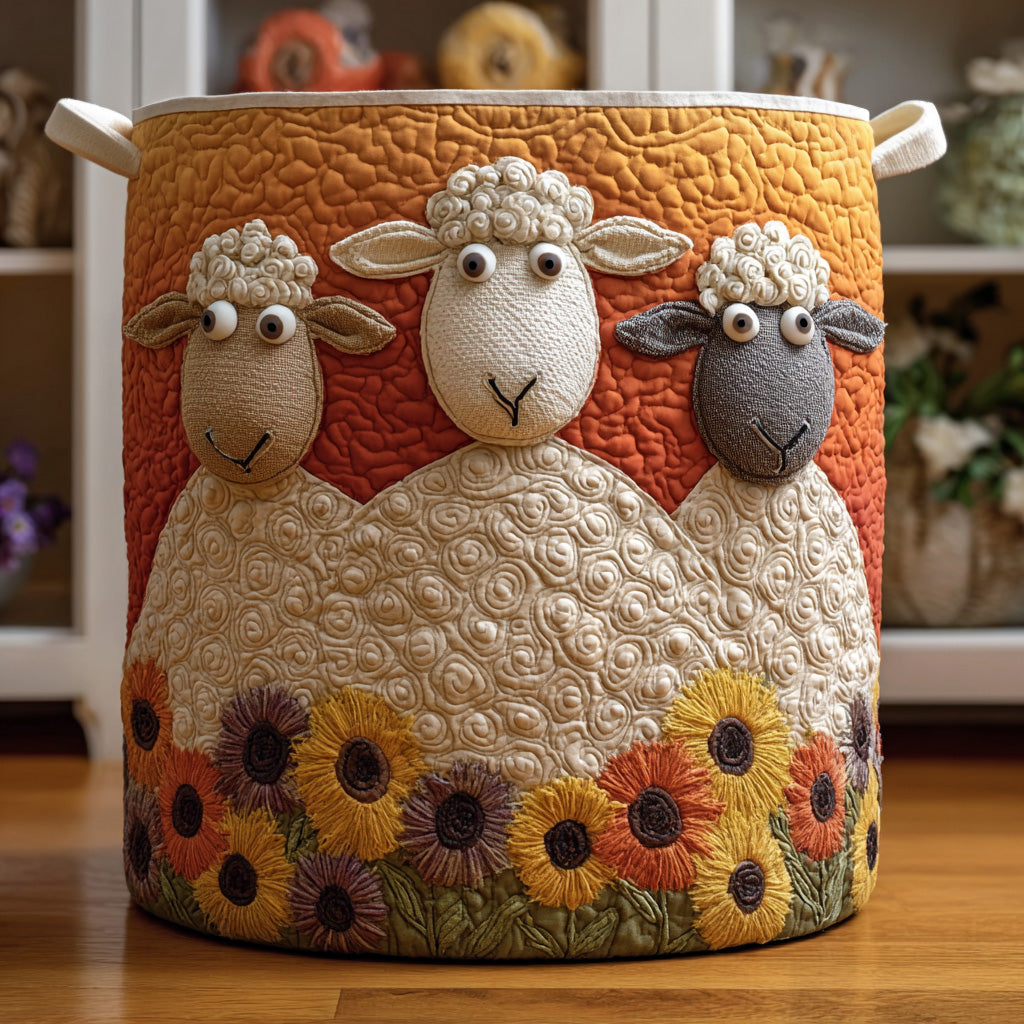 Woolly Whimsy Quilted Laundry Basket Back To School Merch