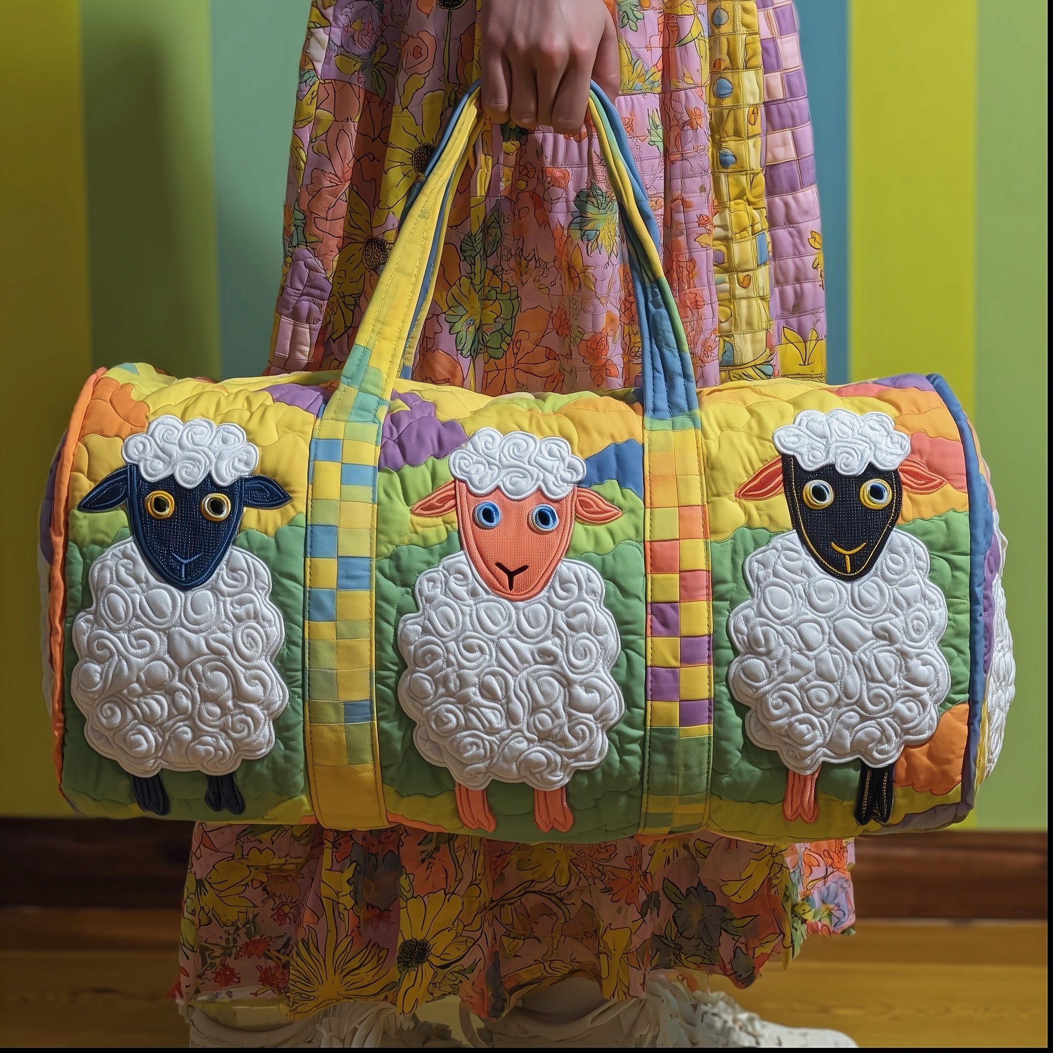 Woolly Whispers Quilted Duffle Bag Christmas Gift Idea