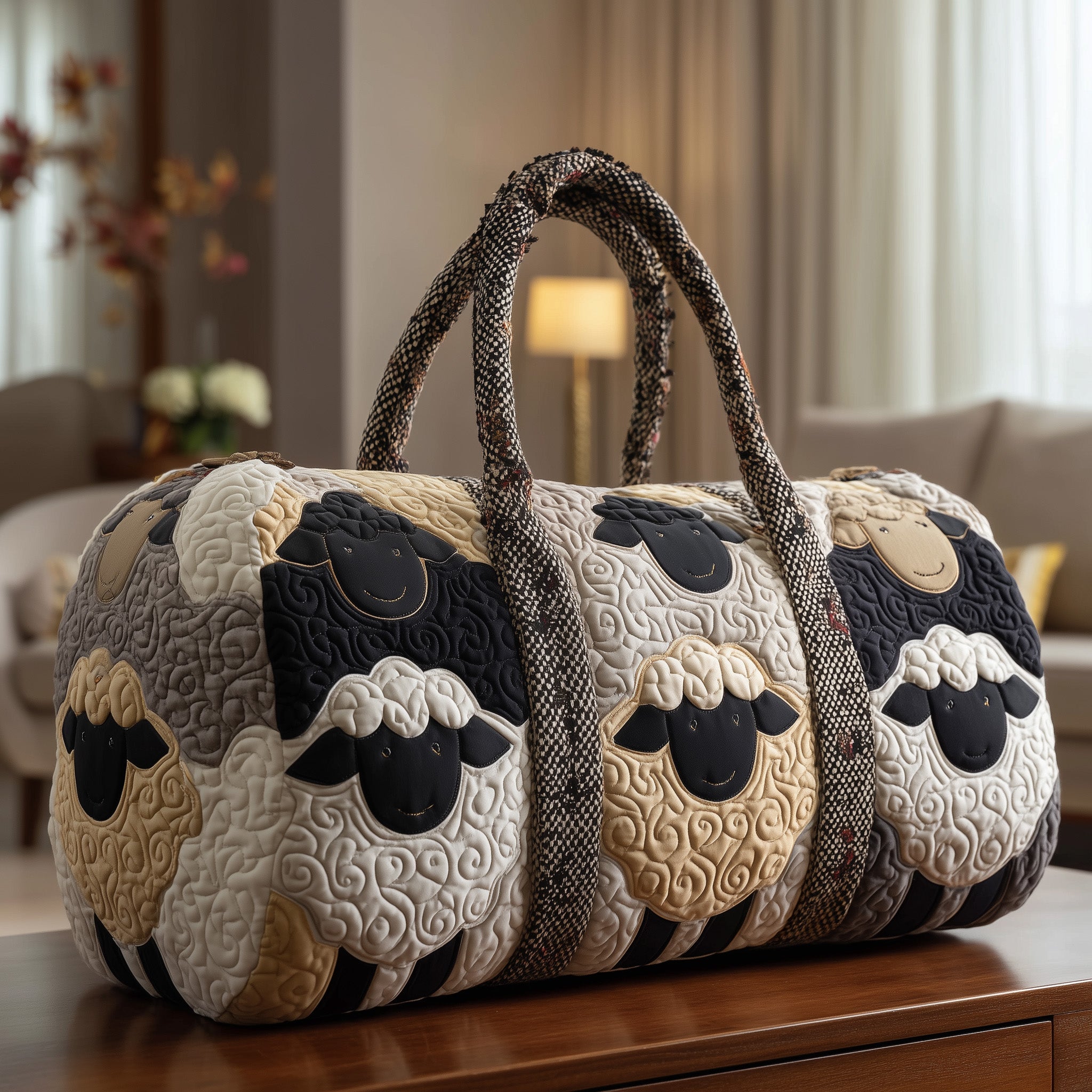 Woolly Whispers Quilted Duffle Bag Compact And Spacious