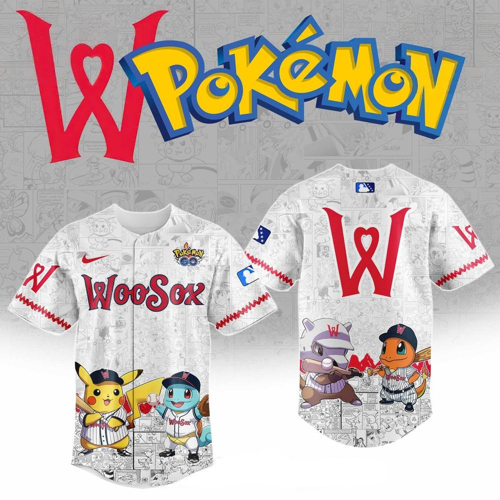 Worcester Red Sox x Pokemon Go Special Baseball Jersey Unique Gifts For Baseball Fans