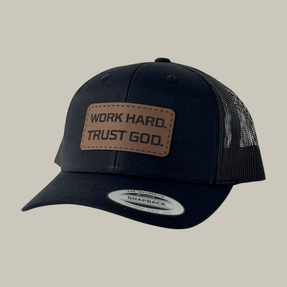 Work Hard Trust God Day Forty One Hat Faith Based Cap Religious Gift For Christians