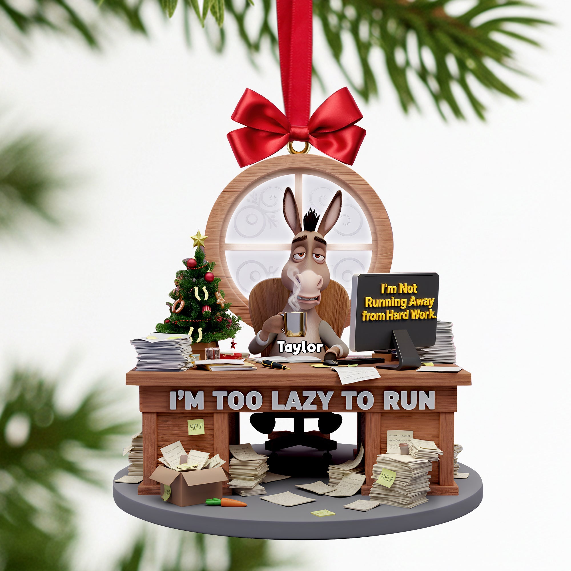 Work Hardship Christmas Ornament Personalized Gifts For Coworker - Holiday Season Gift Idea