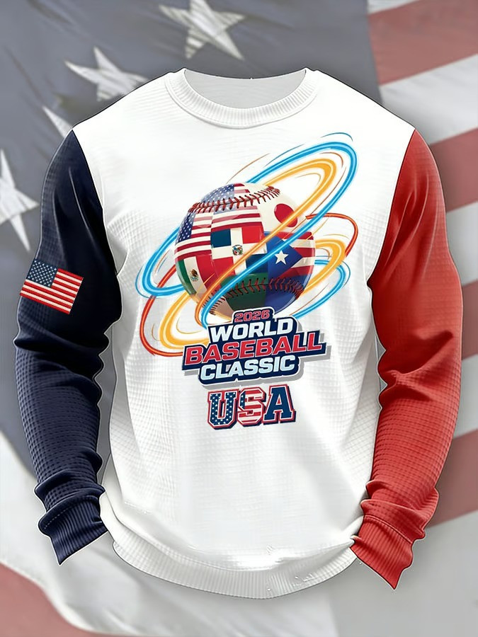 World Baseball Classic 2026 USA Long Sleeve Shirt WBC Fan Gear Team USA Patriotic Best Gift For Baseball Fans