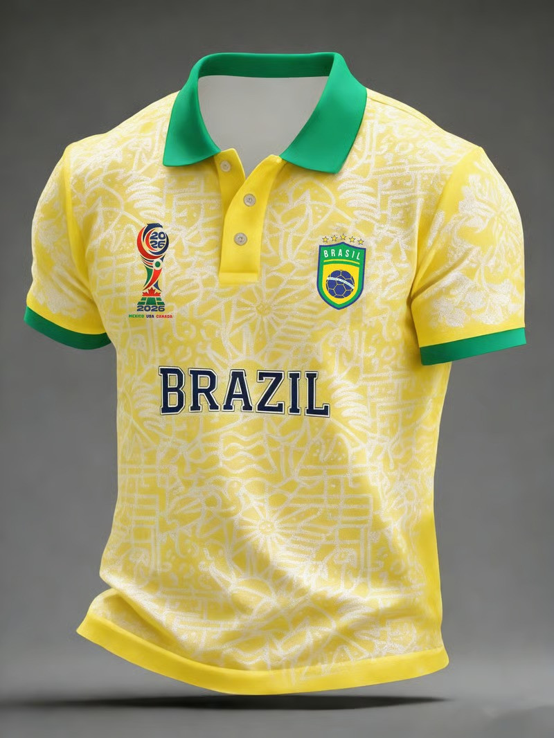 World Cup 2026 Brazil Selecao Soccer Polo Shirt Football Fan Gear Clothing Best Gift For Him