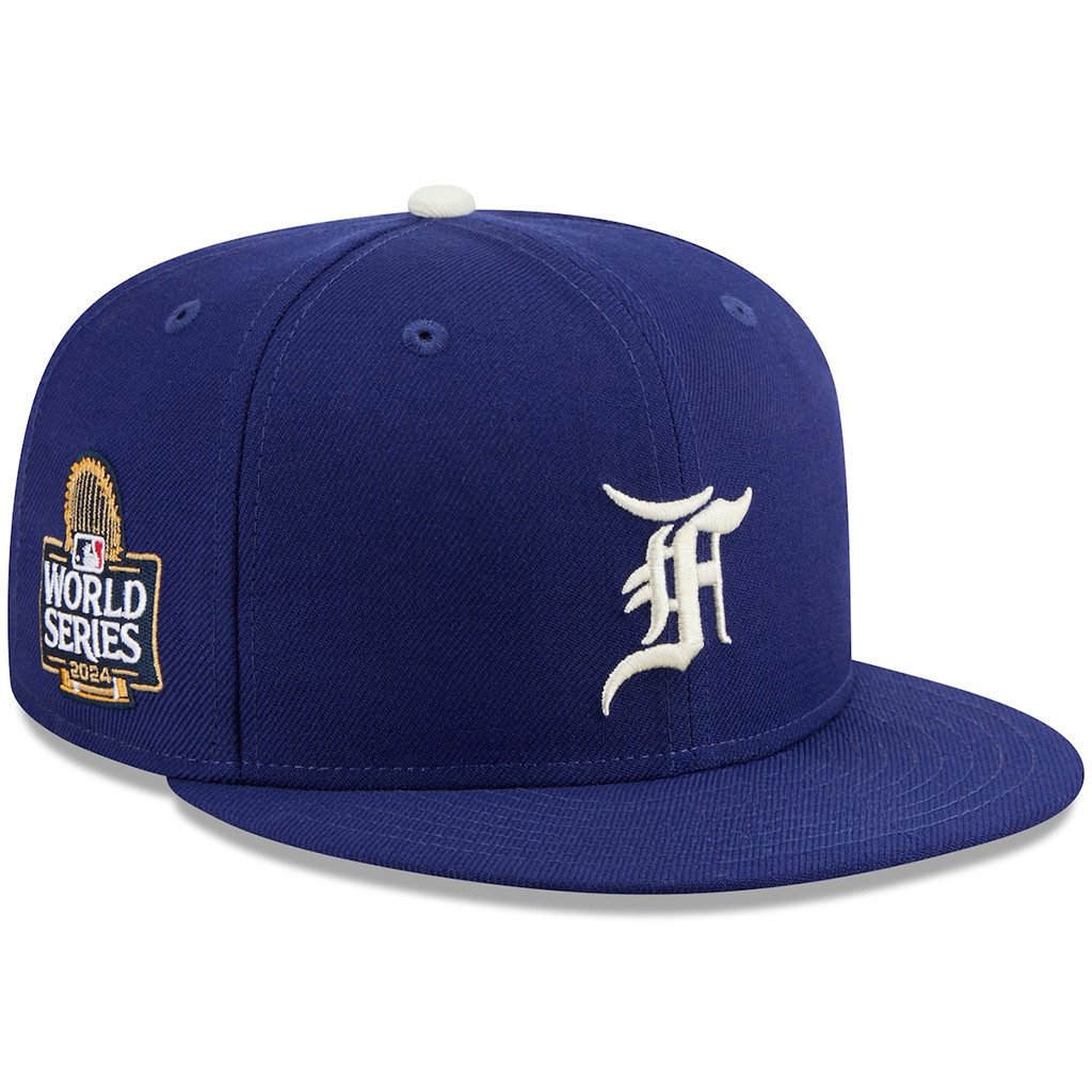 World Series Merch 2025 Los Angeles Dodgers New Era x Fear of God Royal World Series Snapback Hat