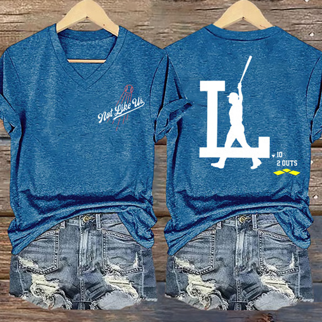 World Series Merch 2025 Not Like Us V-Neck T-Shirt LA Dodgers Back To Back Champions Shirt World Series Merch 2025 Not Like Us V-Neck T-Shirt LA Dodgers Back To Back Champions Shirt