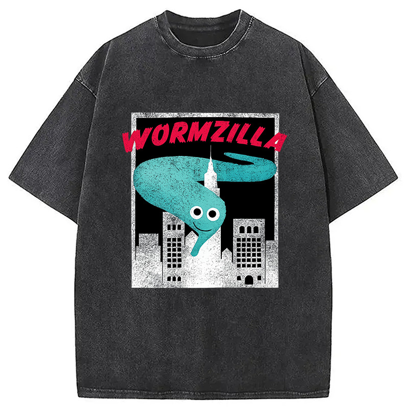 Worm On A String Meme Washed T-Shirt Casual Oversized Outfit Style Gifts For Friends Worm On A String Meme Washed T-Shirt Casual Oversized Outfit Style Gifts For Friends