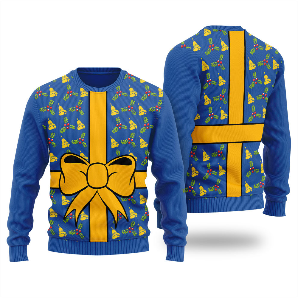 Wrapped Christmas Present Ugly Christmas Sweater For Women Popular Holiday Gift Merch for Everyone