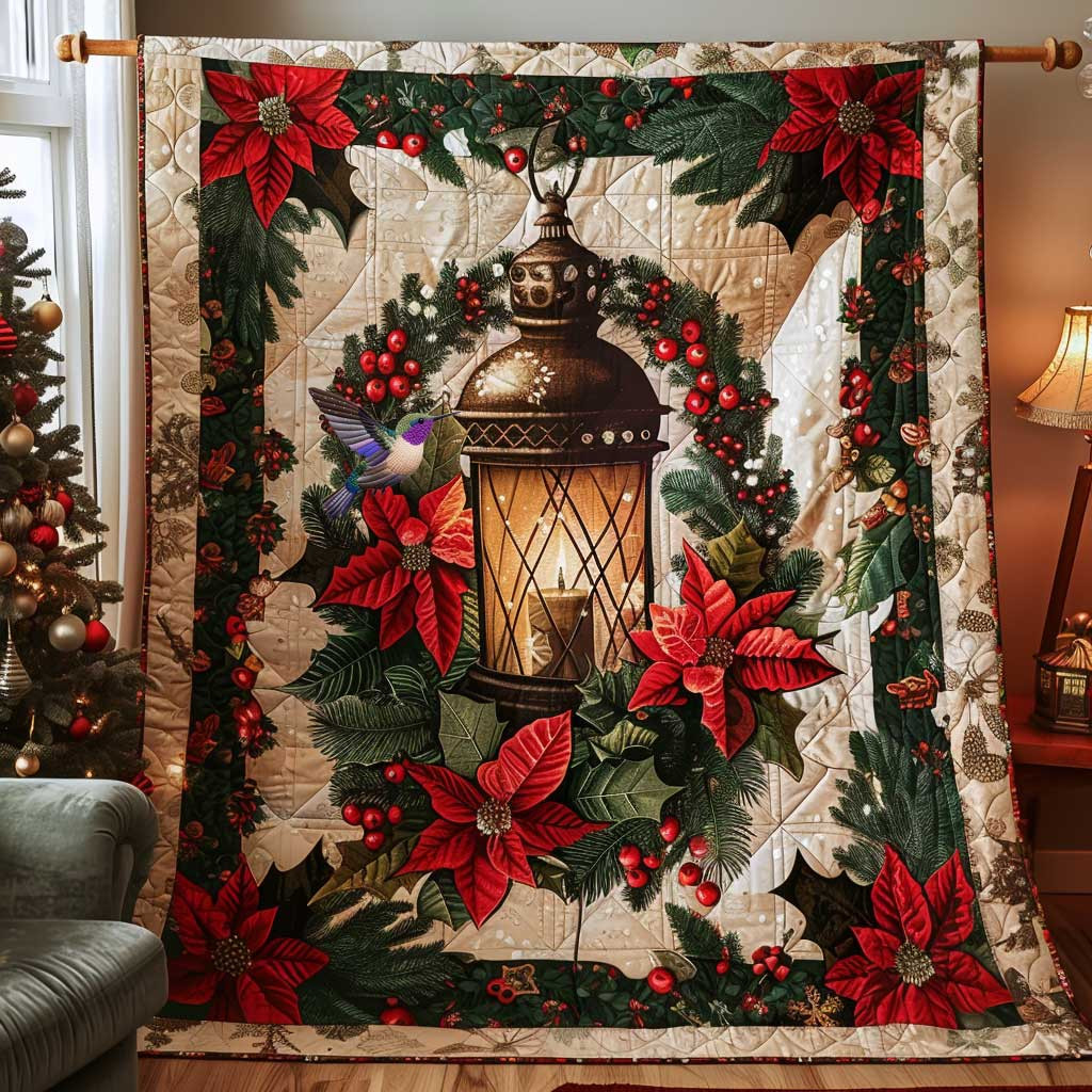 Wreath Christmas Lantern Christmas Throw Blanket Special Present For Dad