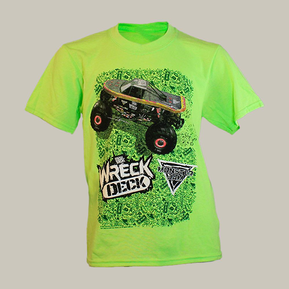 Wreck Deck Green Graffiti T-Shirt Monster Jam Clothes Unique Gifts For Husband
