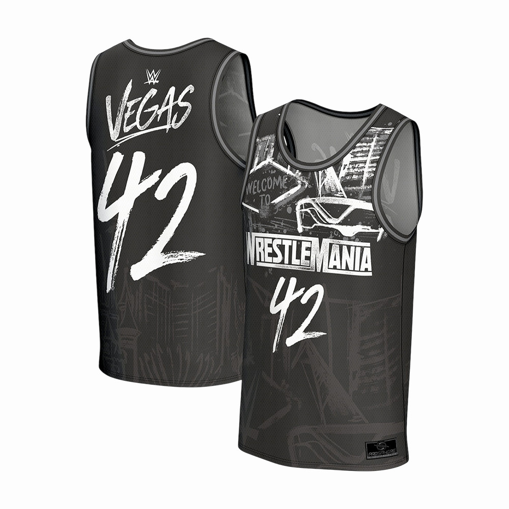 WrestleMania 42 Skyline Fashion Basketball Jersey WrestleMania Vegas Clothes