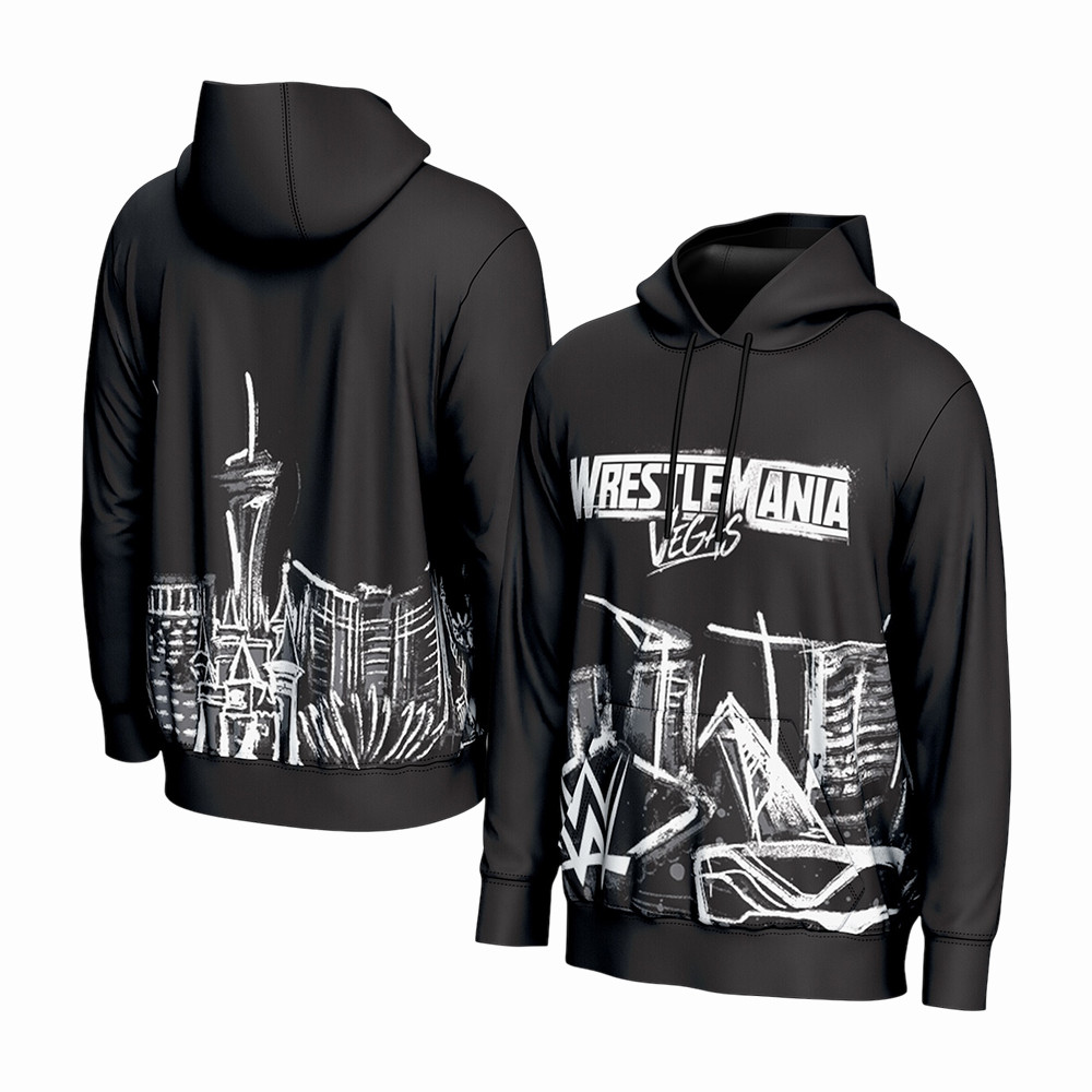 WrestleMania 42 Skyline Hoodie WWE Streetwear Apparel WWE Fans Gift For Boyfriend