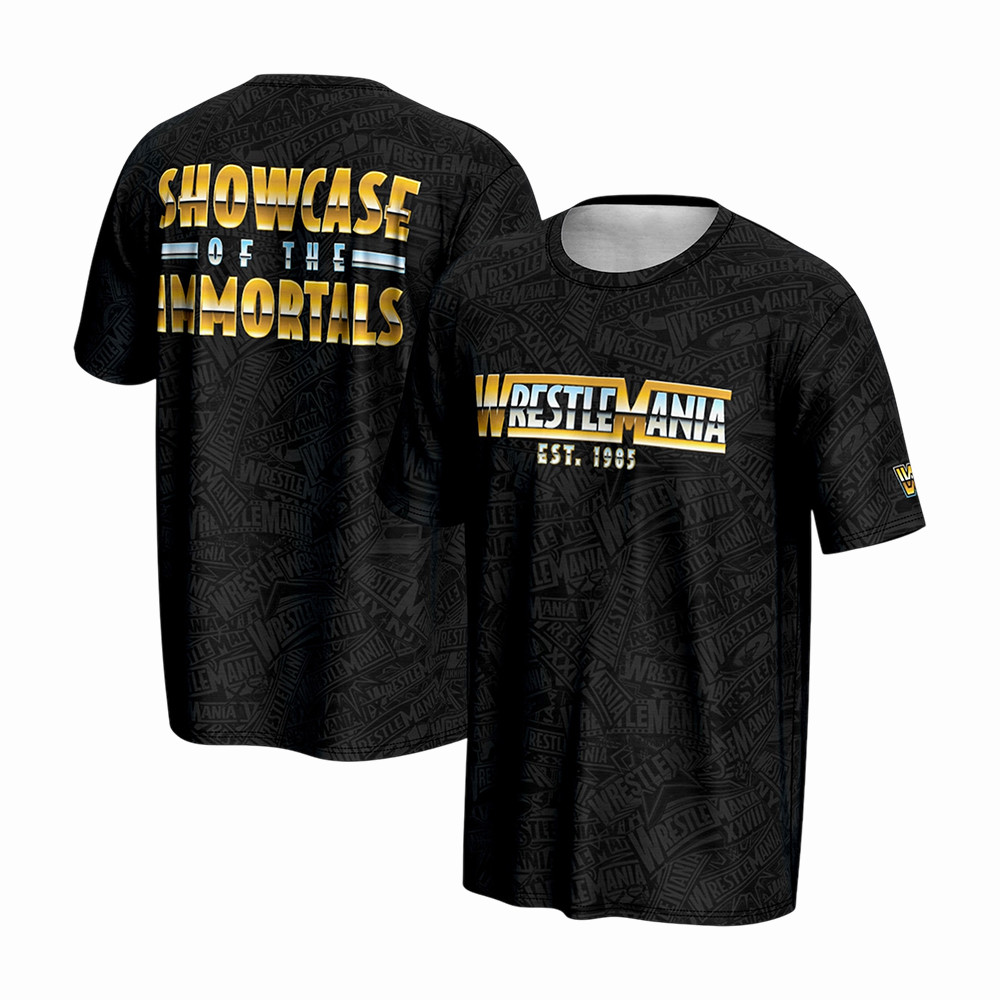 WrestleMania Celebration T-Shirt Showcase Of The Immortals WWE Streetwear Apparel