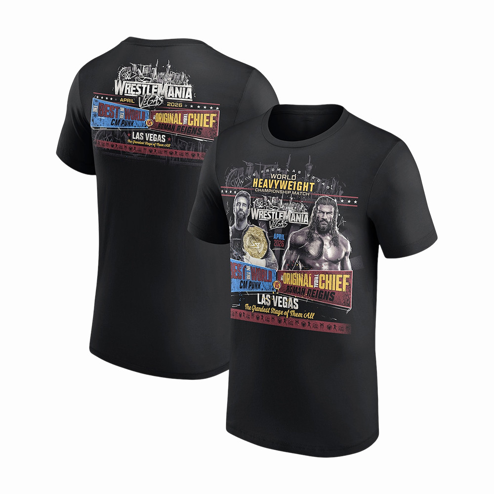 WrestleMania CM Punk Vs Roman Reigns T-Shirt WWE Streetwear Clothes WWE Fans Gear