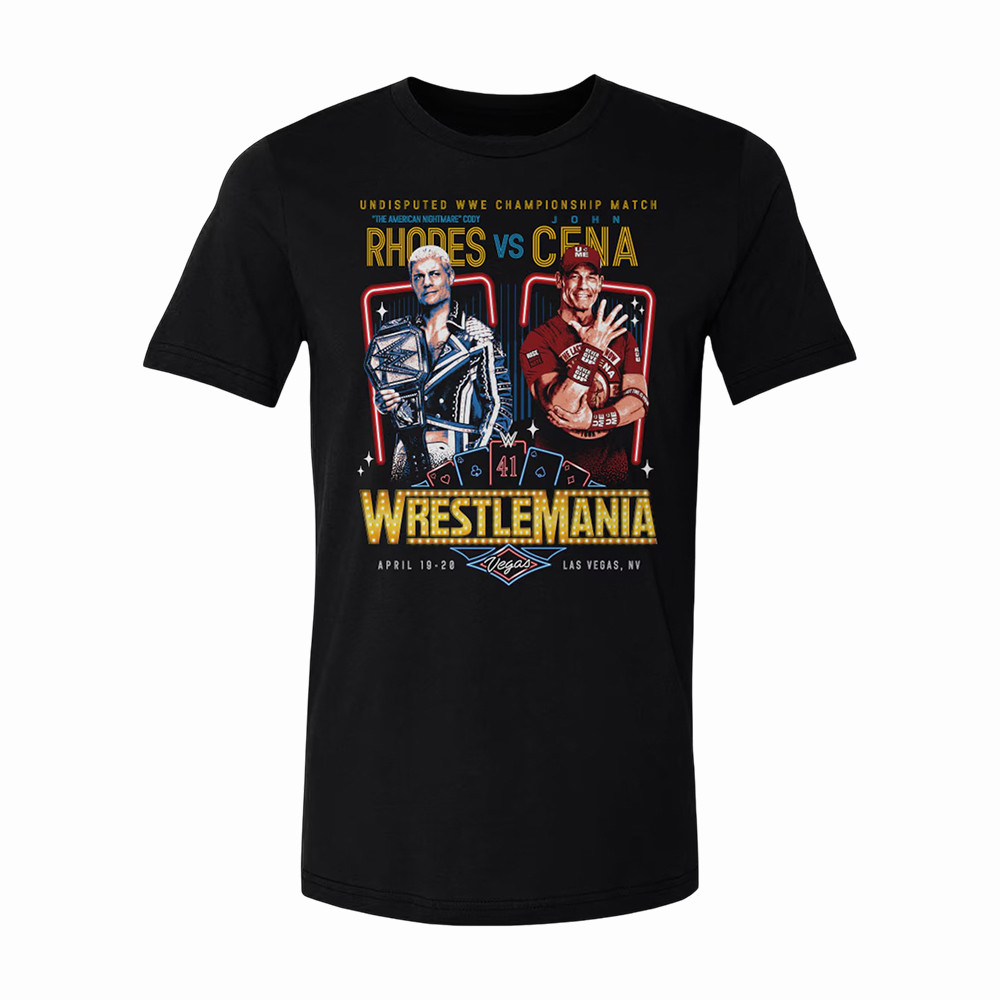 WrestleMania Cody Rhodes Vs John Cena T-Shirt WWE WrestleMania Clothes Best Gift For Fans