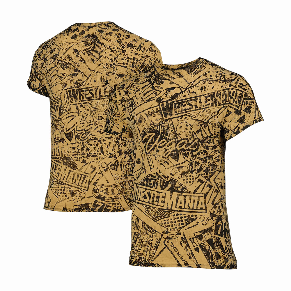 WrestleMania Gold Stained T-Shirt WrestleMania Vegas Clothes Best Gift For Boyfriend