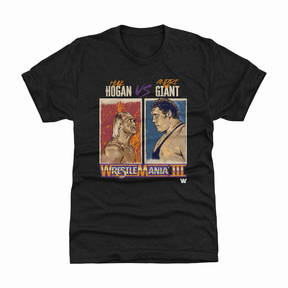 WrestleMania Hulk Hogan Vs Andre The Giant T-Shirt WrestleMania Vegas Shirt WWE Gear