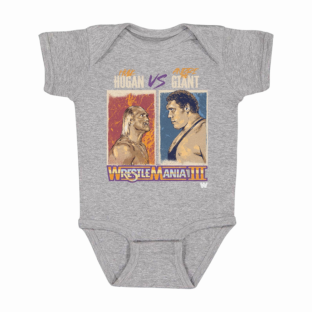 WrestleMania III Hulk Hogan Vs Andre The Giant Onesie WrestleMania Vegas Merch Gift Ideas
