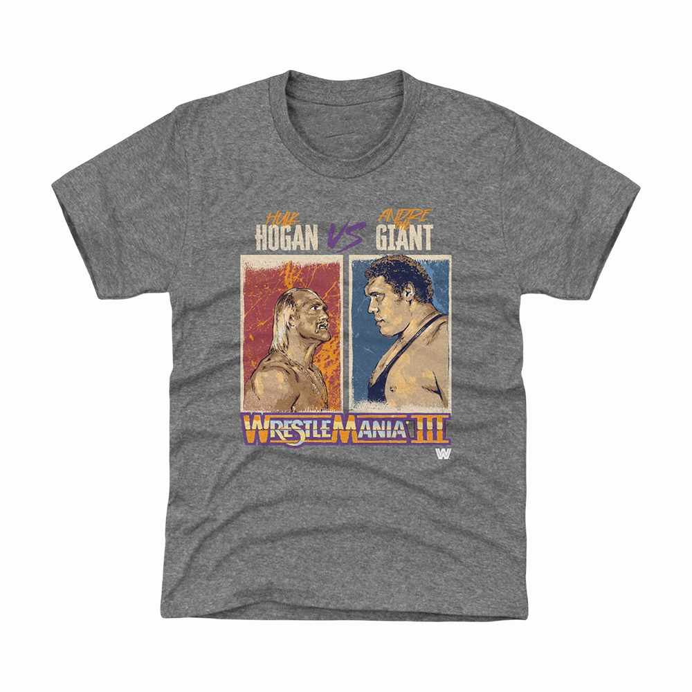 WrestleMania III Hulk Hogan Vs Andre The Giant T-Shirt WWE Streetwear Apparel WWE Fans Gift Ideas