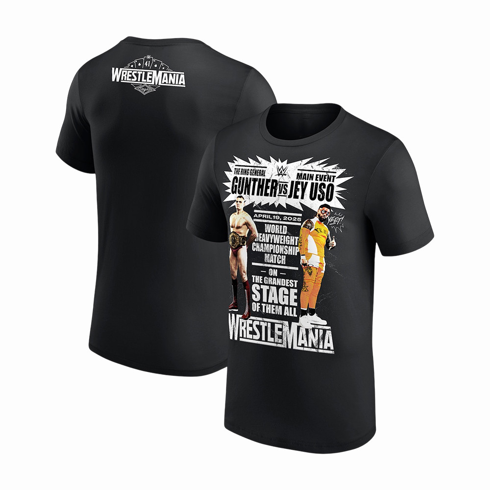 WrestleMania Jey Uso Vs Gunther Match T-Shirt WrestleMania Vegas Clothes WWE Lover Gift For Him