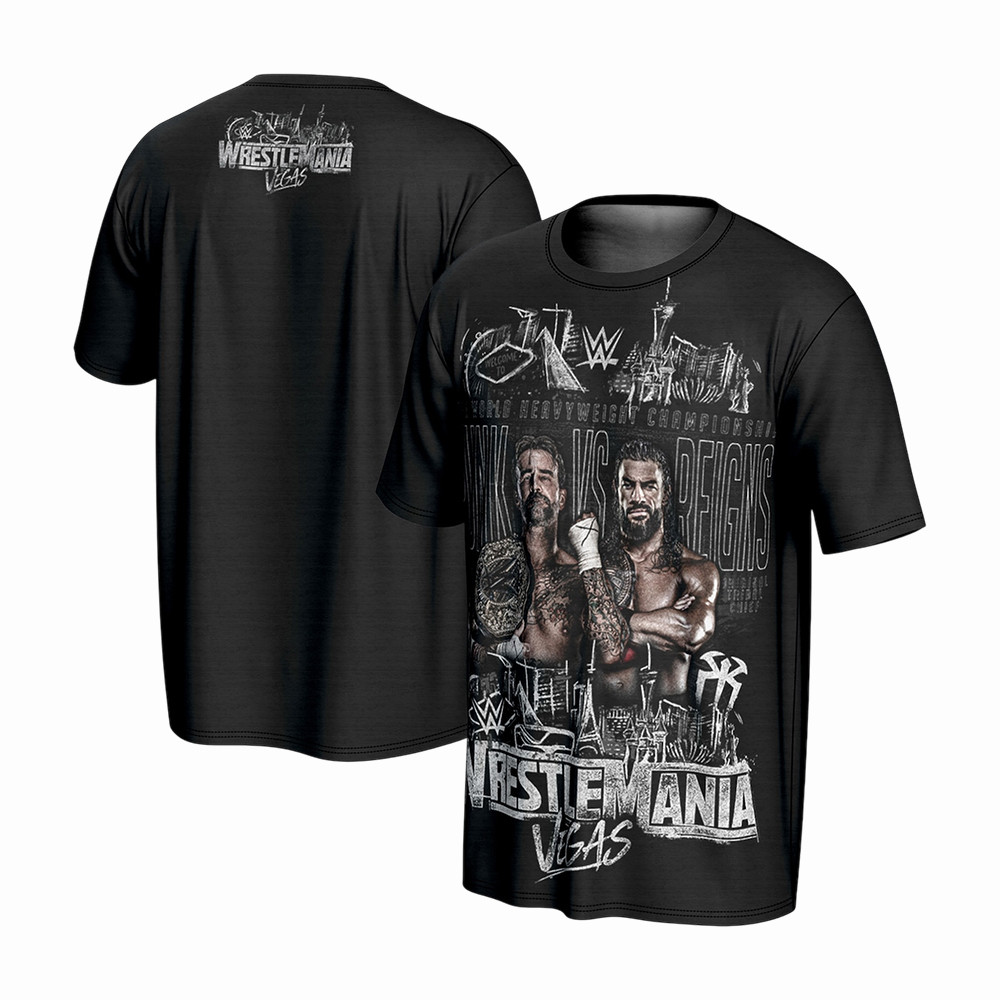 WrestleMania Keyart T-Shirt WWE WrestleMania Merch Best Gift For WWE Fans