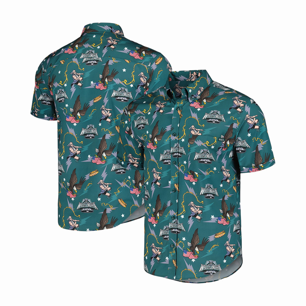 WrestleMania Kunuflex Philly Mania Button Up Shirt WWE WrestleMania Shirt Best Present For Him