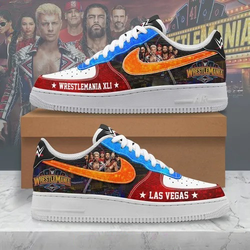 WrestleMania Las Vegas Limited Edition Nike Air Force 1 Gifts For Men Women