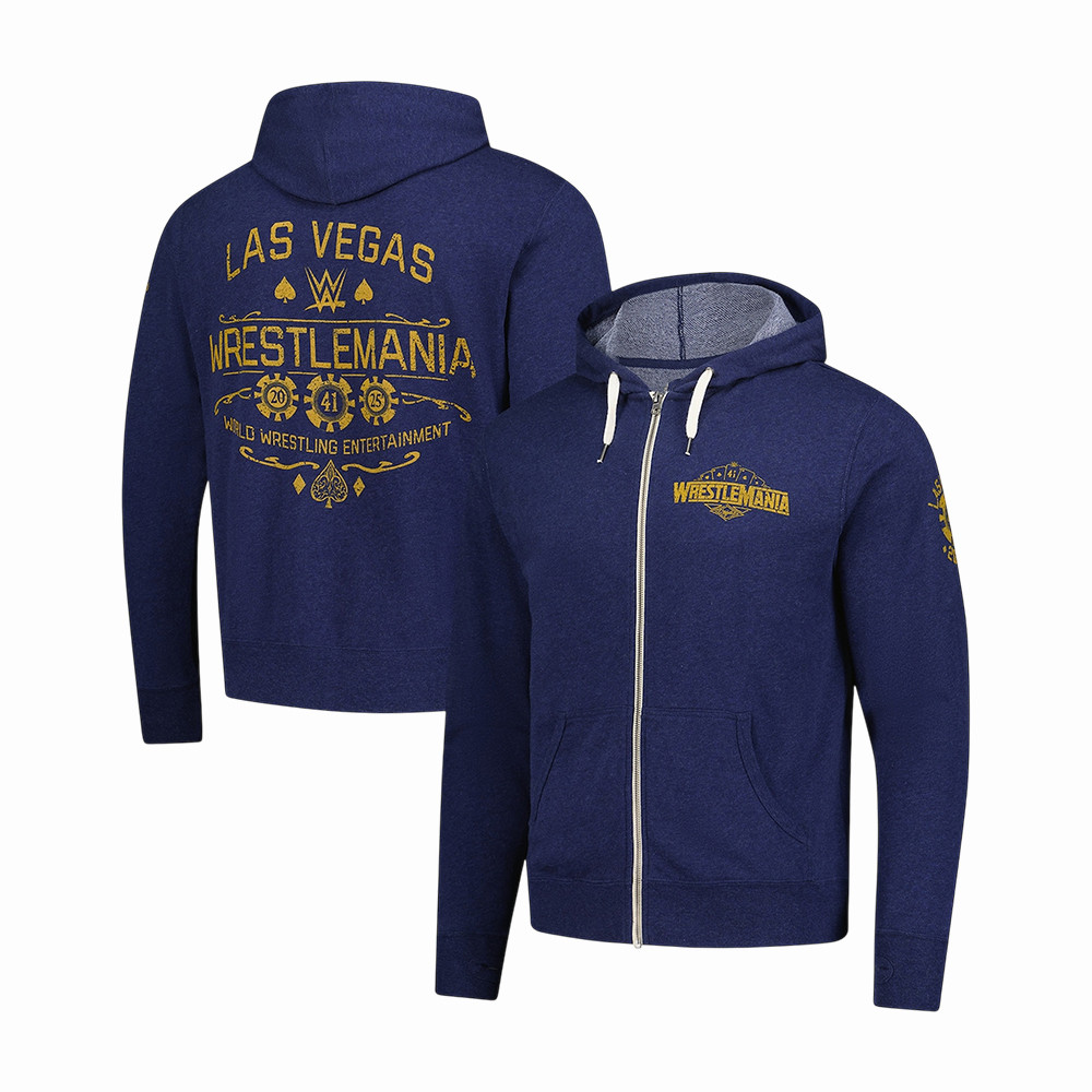WrestleMania Poker Chips Zip Hoodie WrestleMania Vegas Apparel WWE Fans Gear