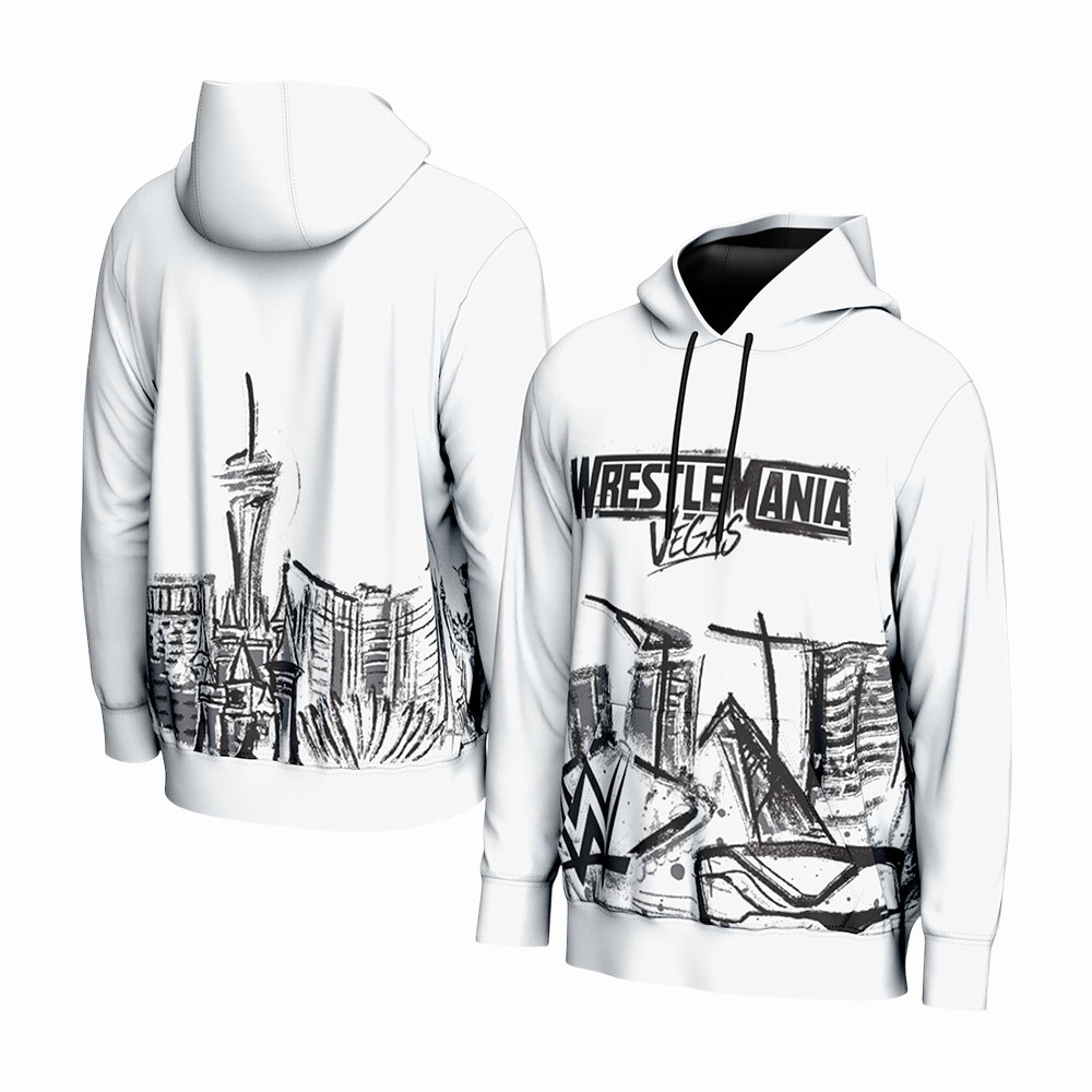 WrestleMania Skyline Hoodie WWE WrestleMania Apparel Present For Friends