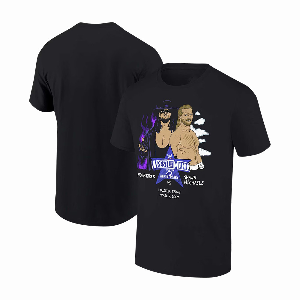 WrestleMania The Undertaker Vs Shawn Michaels T-Shirt WWE WrestleMania Clothes Gift For Fans